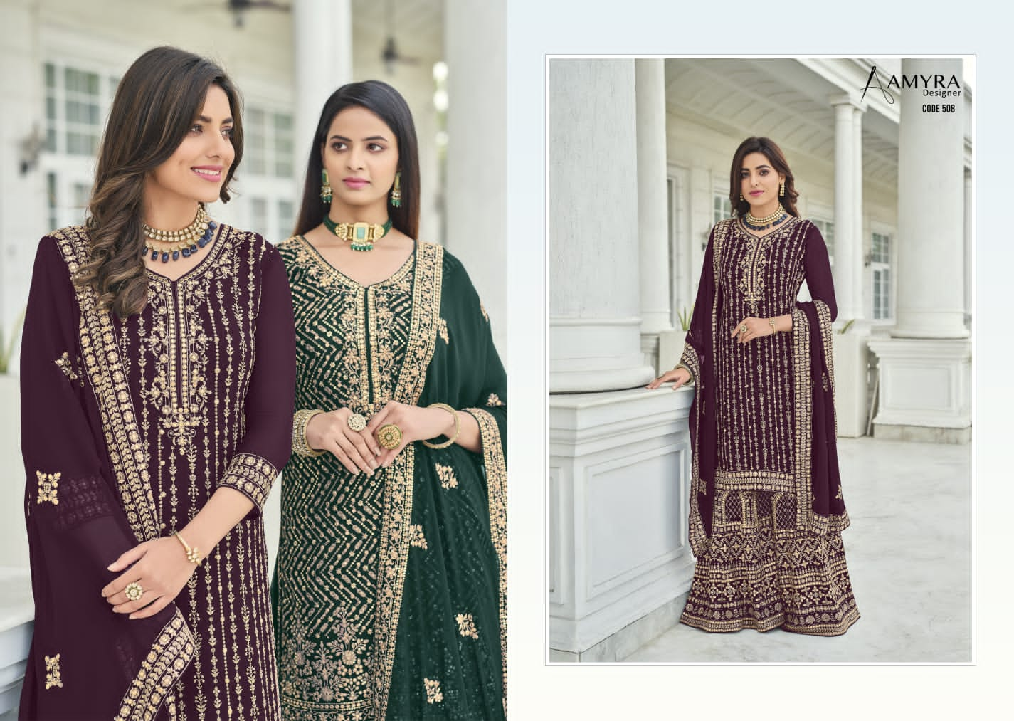 Amyra Sofiya vol 2 Heavy Wedding Wear Wholesale Georgette Salwar Suits Catalog